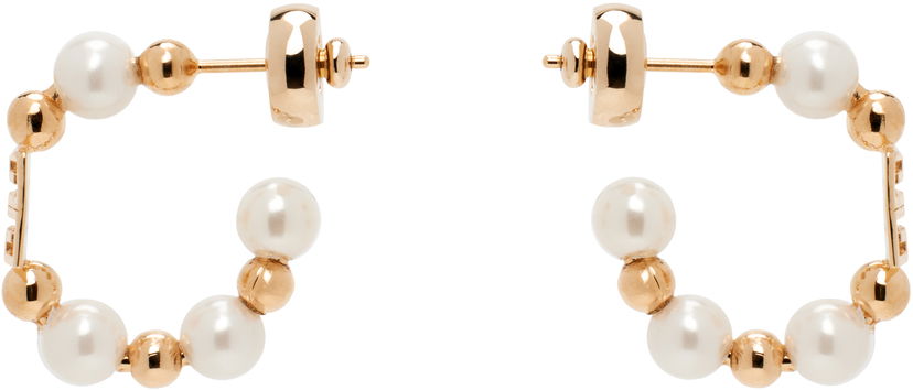 Korvakorut Givenchy Pearl & Gold-Tone Hoop Earrings Metallinen | BF111PF03U645