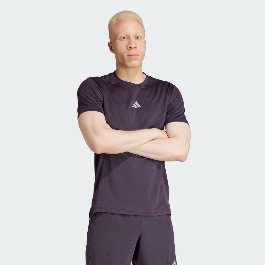 T-paita adidas Performance Designed for Training HIIT Workout HEAT.RDY Tee Violetti | IR7255, 0