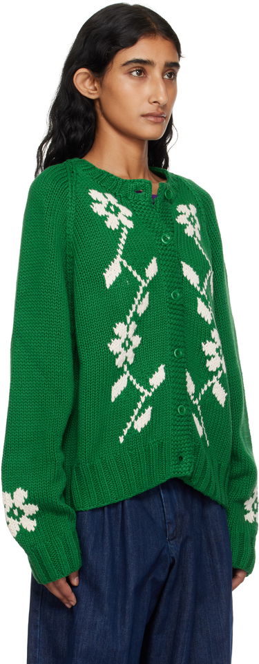 Villapaita YMC YMC Atomic Knit Cardigan Vihreä | Q8YMD, 1