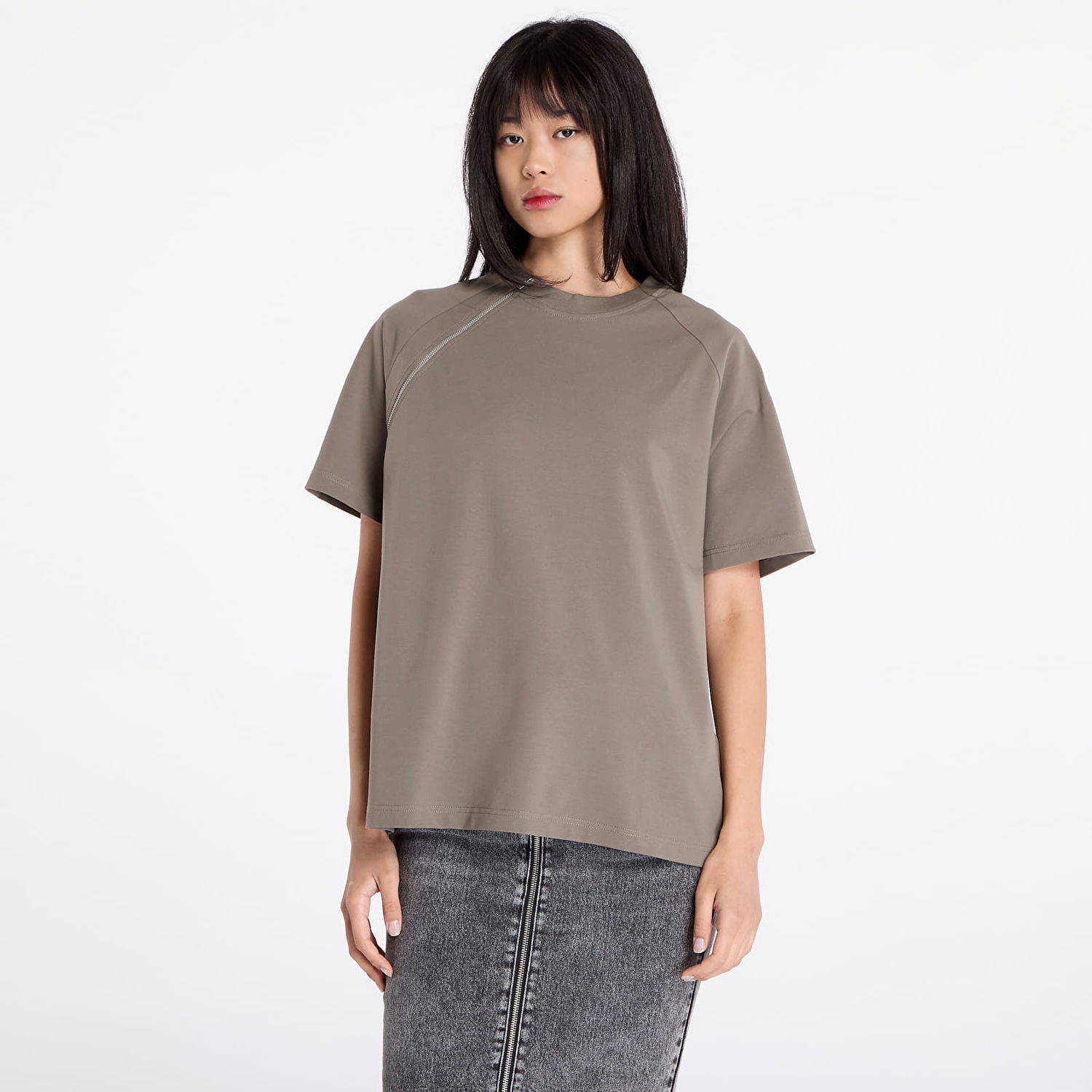 T-paita HELIOT EMIL Sequence Zip T-Shirt Vihreä | HE_M_09_090_DG23, 1