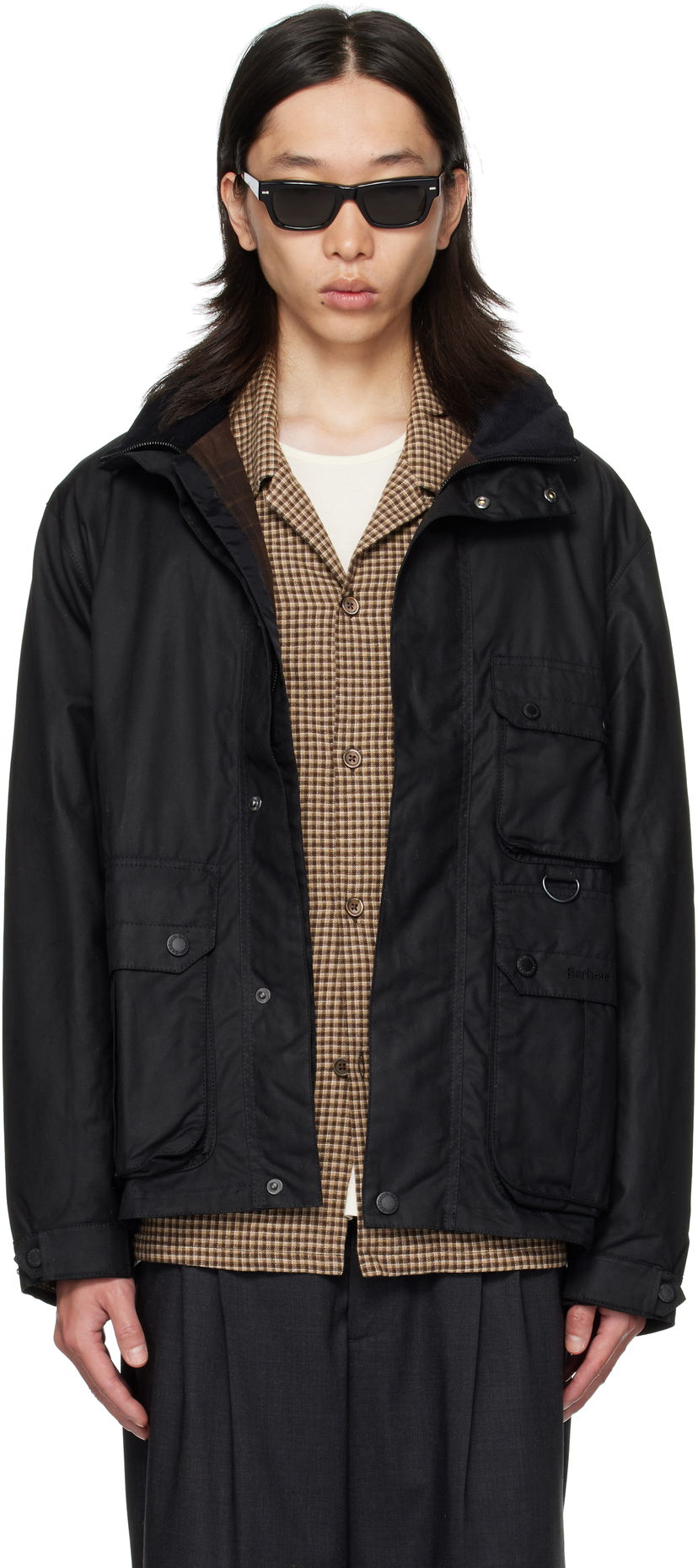 Takki Barbour Re-Engineered Utility Bedale Waxed Jacket Musta | MWX2483BK71