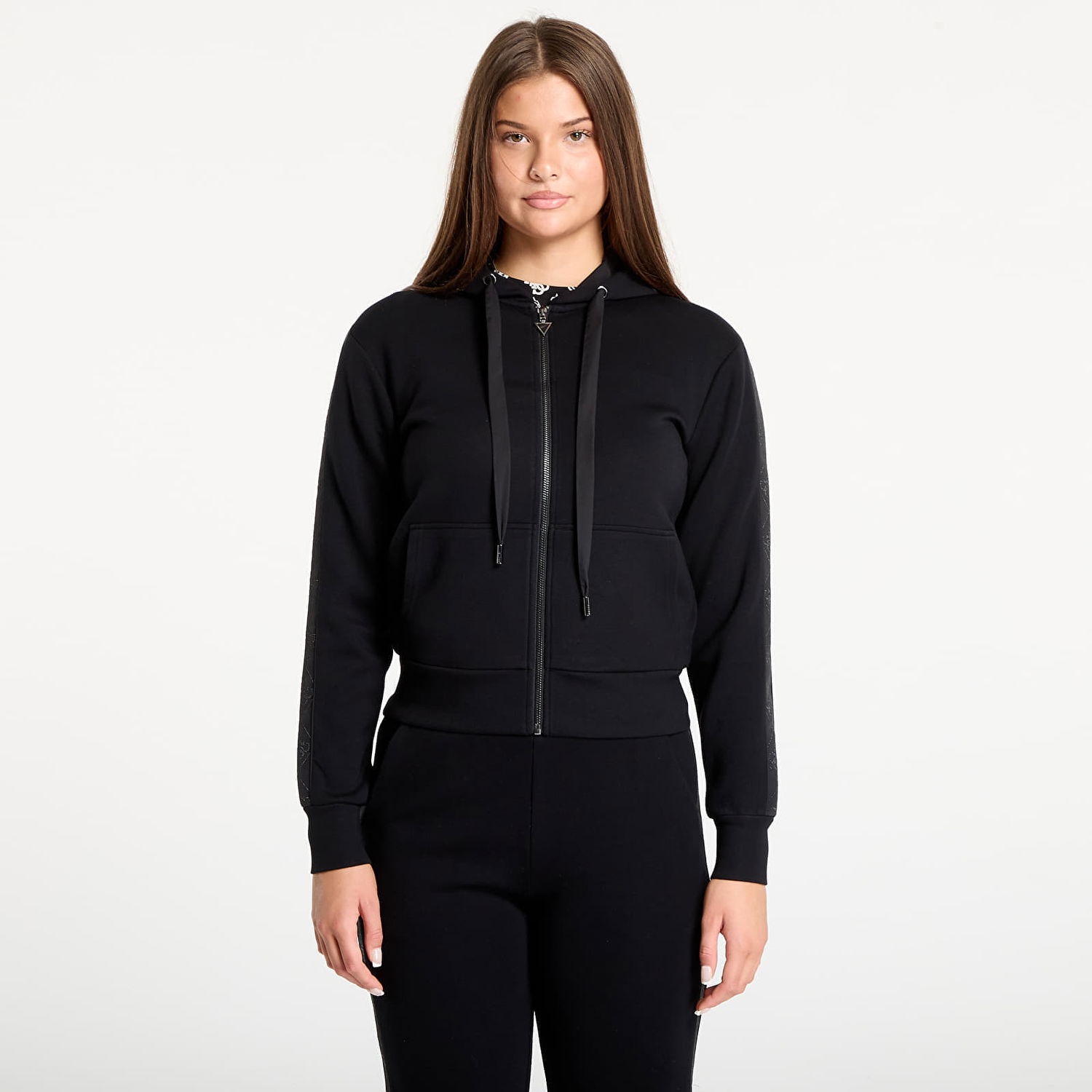 Huppari GUESS GUESS New Hooded Scuba Sweatshirt Musta | W5YQ05KBYE2-JBLK, 0