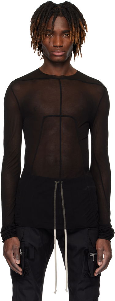T-paita Rick Owens Rick Owens Hollywood Edfu Mesh T-Shirt Musta | RU01E5271 JCR, 0