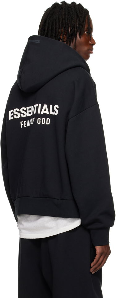 Huppari Fear of God ESSENTIALS Classic Full Zip-Up Hoodie Musta | 192AS254780F, 2