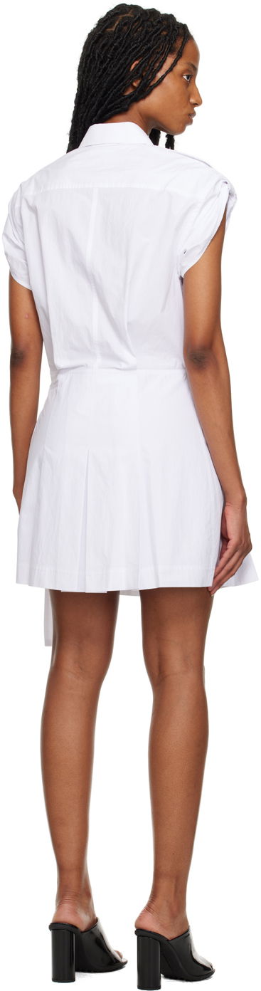 Mekko Helmut Lang Helmut Lang Pleated Minidress Valkoinen | N02HW601, 2