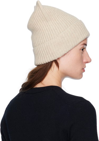 Pipo Acne Studios Acne Studios Square Face Logo Beanie Beige | C40426-, 2