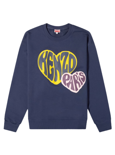 Huppari KENZO Hearts Crew Sweat Tummansininen | FD65SW0814MF-77