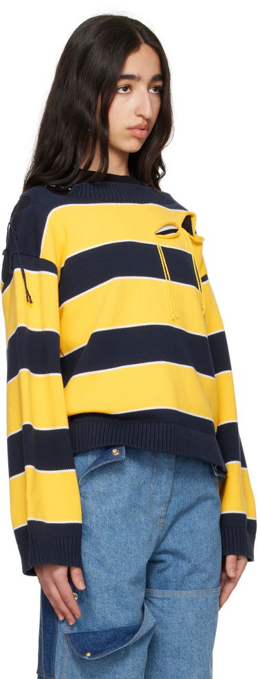 Villapaita Charles Jeffrey Loverboy Charles Jeffrey LOVERBOY Slash Stripe Knit Sweater Tummansininen | 54091302, 1