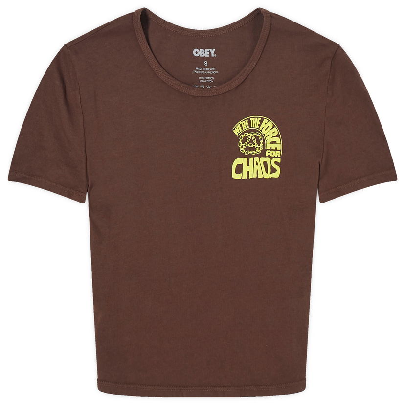 Crop top OBEY Force For Chaos Ruskea | 263782475-DBR