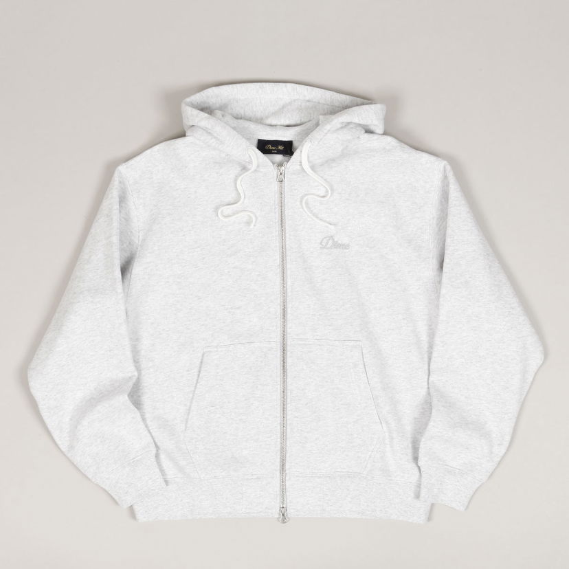 Huppari Dime Dime Cursive Zip Hoodie Harmaa | DIMESP2549ASH