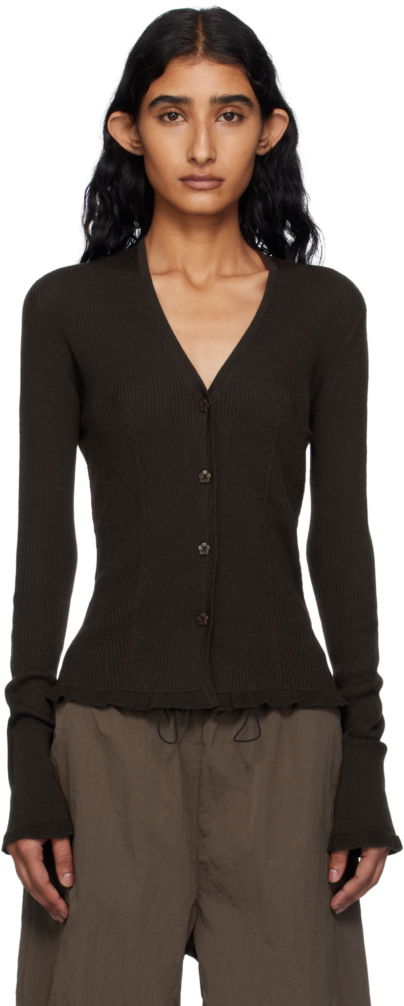 Villapaita Cecilie Bahnsen Cecilie Bahnsen Bessie Knit Cardigan Ruskea | 2.25KNI52004 BESSIE CARDIGAN