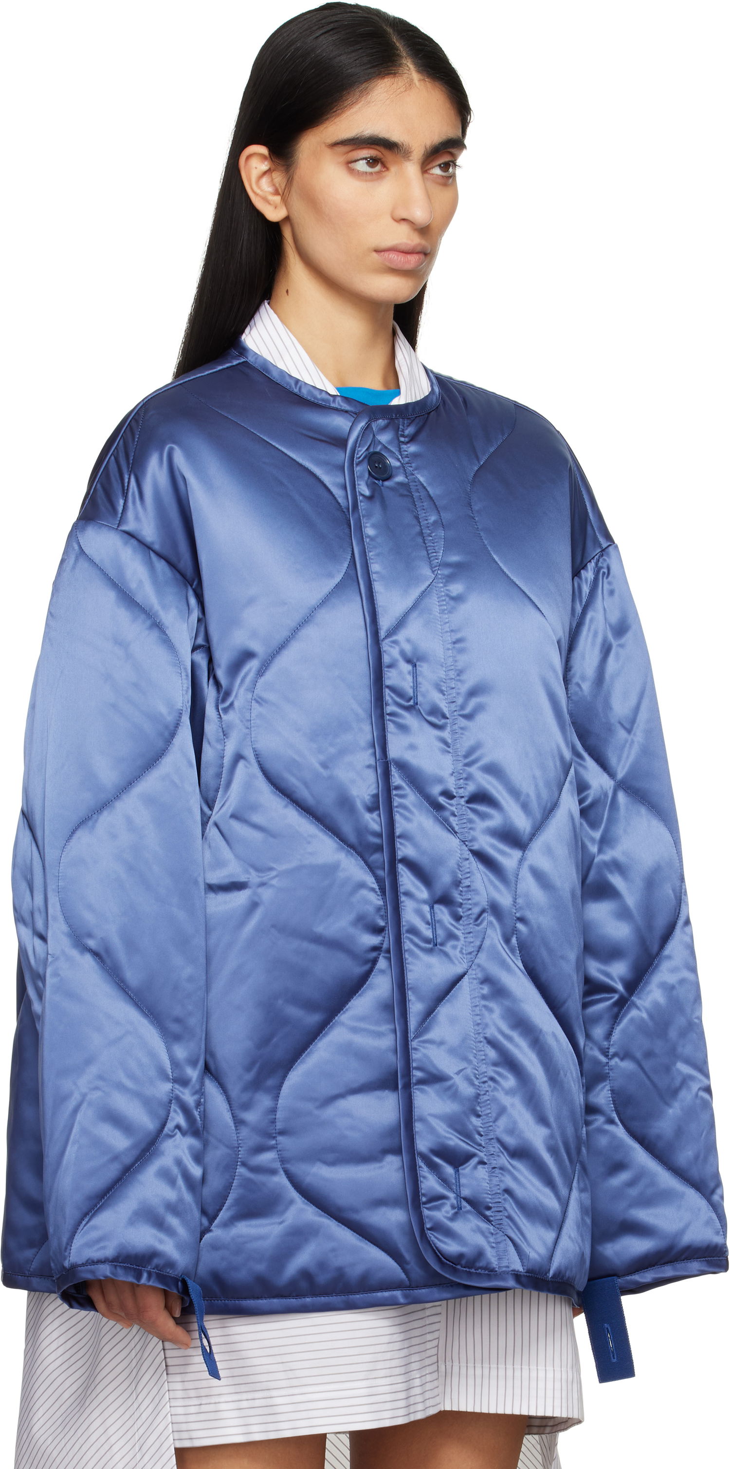 Puffer takki JW Anderson JW Anderson Oversized Quilted Jacket Sininen | JK0374-PG1680, 1