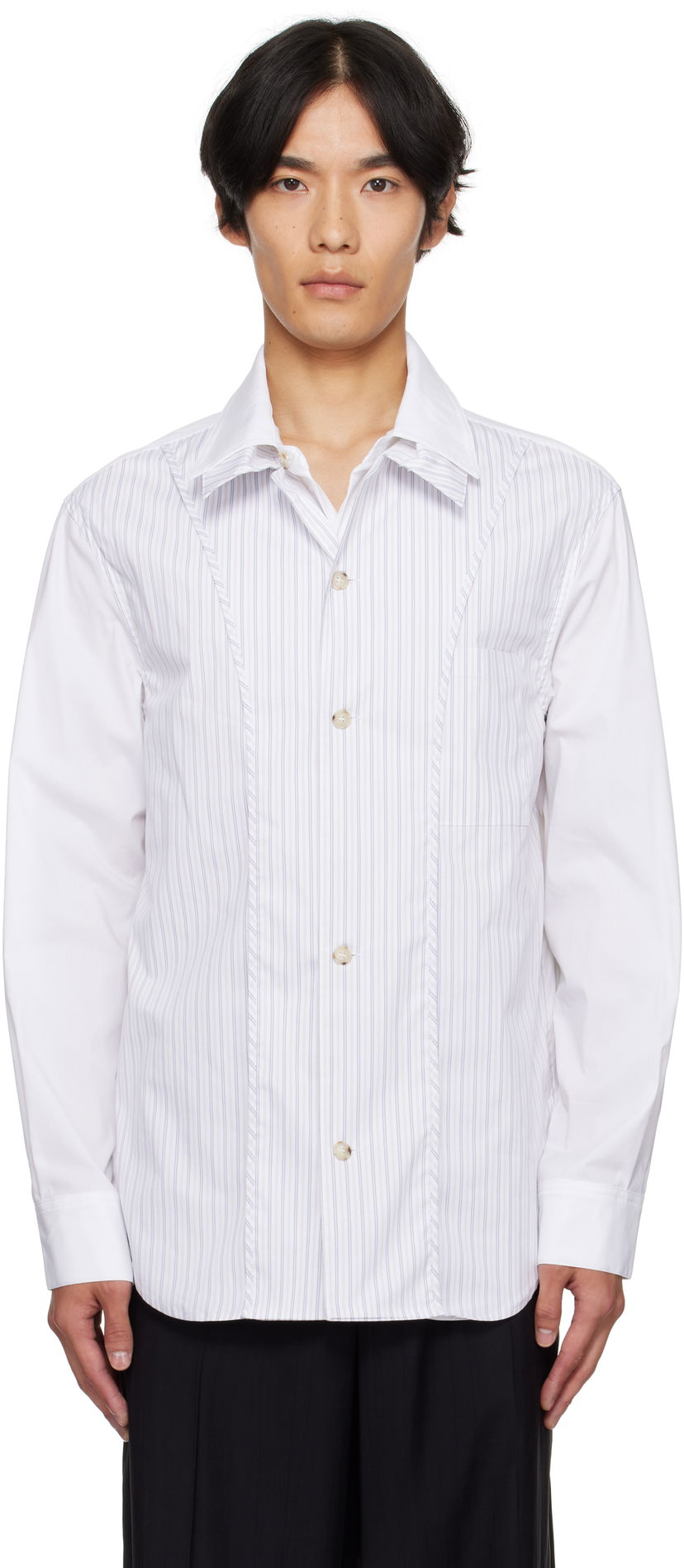 Paita Andersson Bell Andersson Bell Open Collar Layered Shirt Valkoinen | atb1341m