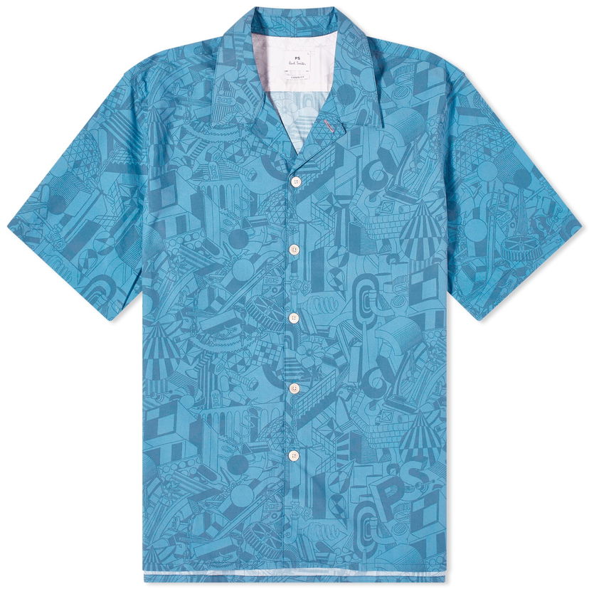 Paita Paul Smith Paul Smith Men's Jack's World Vacation Shirt Sininen | M2R-695U-M21966-46