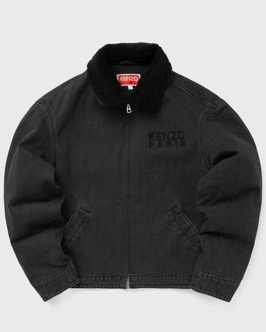 Takki KENZO Kenzo Utility Denim Jacket with Faux Fur Collar Musta | FF65DB1056C4.BT, 1