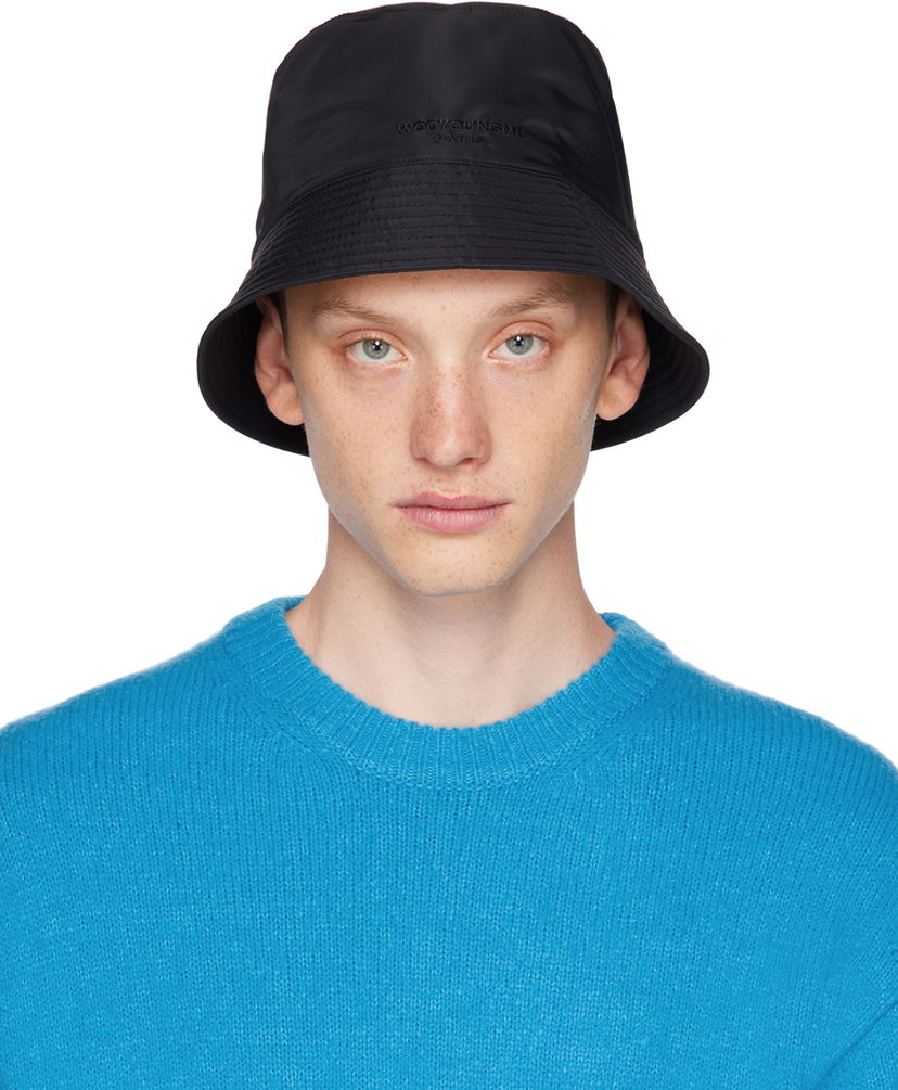 Hattu WOOYOUNGMI Nylon Bucket Hat Musta | W233AC53