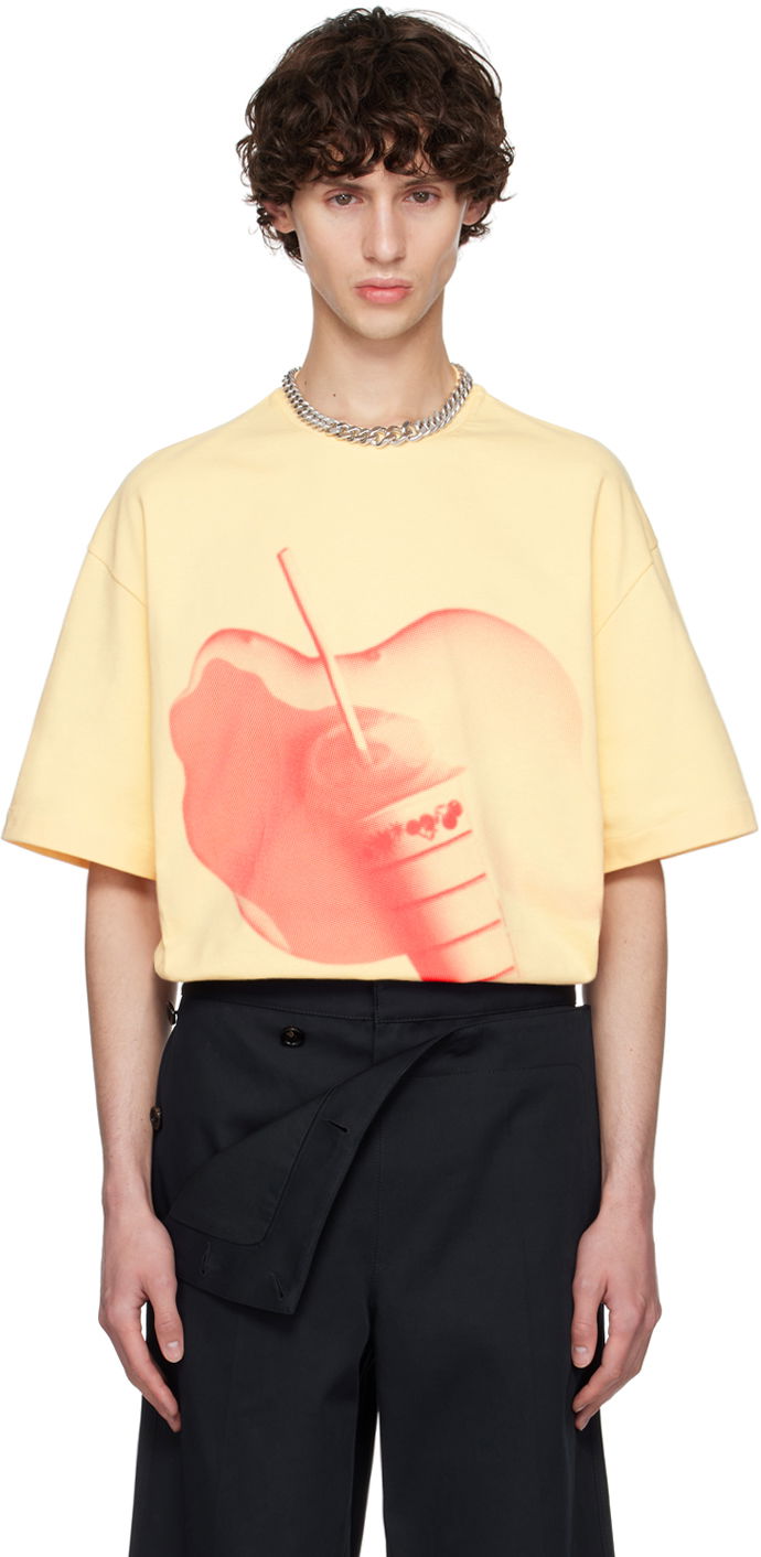 T-paita Jil Sander Printed T-Shirt Keltainen | J61GC0003_J20218