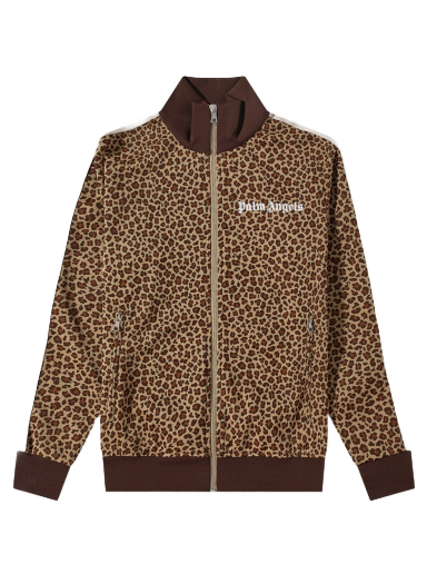 Bomber-takki Palm Angels Leopard Track Jacket Beige | PMBD001S22FAB0076103