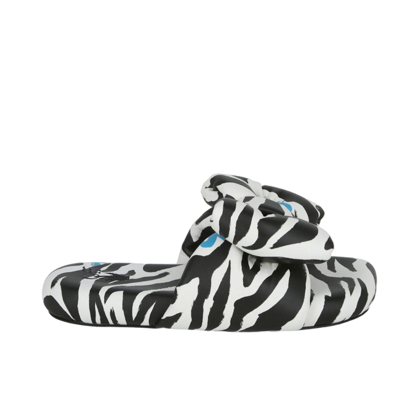 Tennarit ja kengät Off-White Zebra Printed Extra Padded Slide Black White W Musta | IC005S22 LEA00 21001