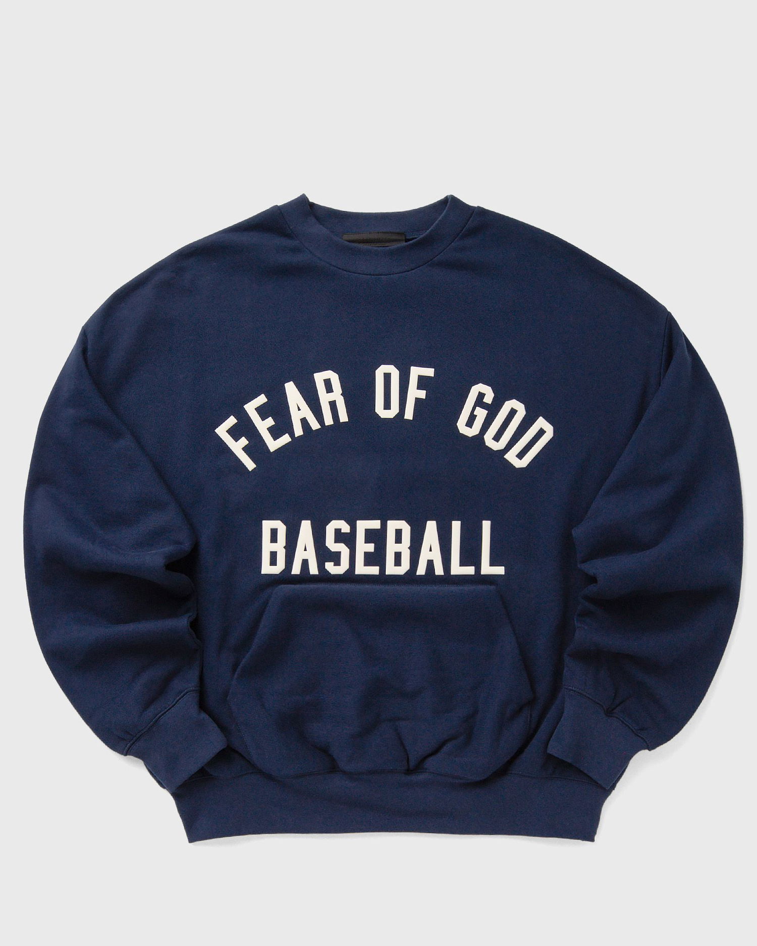 Huppari Fear of God MLB Sport Fit Fear of God Baseball Crewneck Sweatshirt with Kangaroo Pocket Tummansininen | 192ML252103F, 0