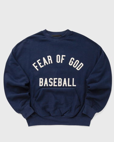 Huppari Fear of God MLB Sport Fit Fear of God Baseball Crewneck Sweatshirt with Kangaroo Pocket Tummansininen | 192ML252103F, 0