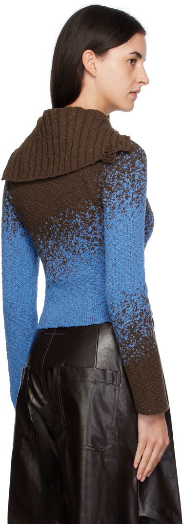 Villapaita Andersson Bell Andersson Bell Flow Jacquard Knit Cropped Hoodie Sininen | atb1358w, 2