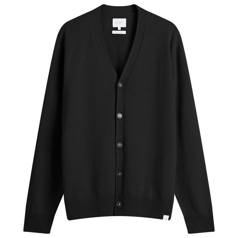 Villapaita NORSE PROJECTS Standard Lambswool Knit Cardigan Musta | N45-0624-9999