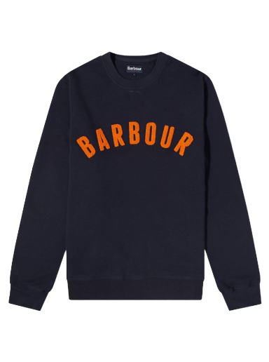 Huppari Barbour Prep Logo Crew Sweat Tummansininen | MOL0101NY91