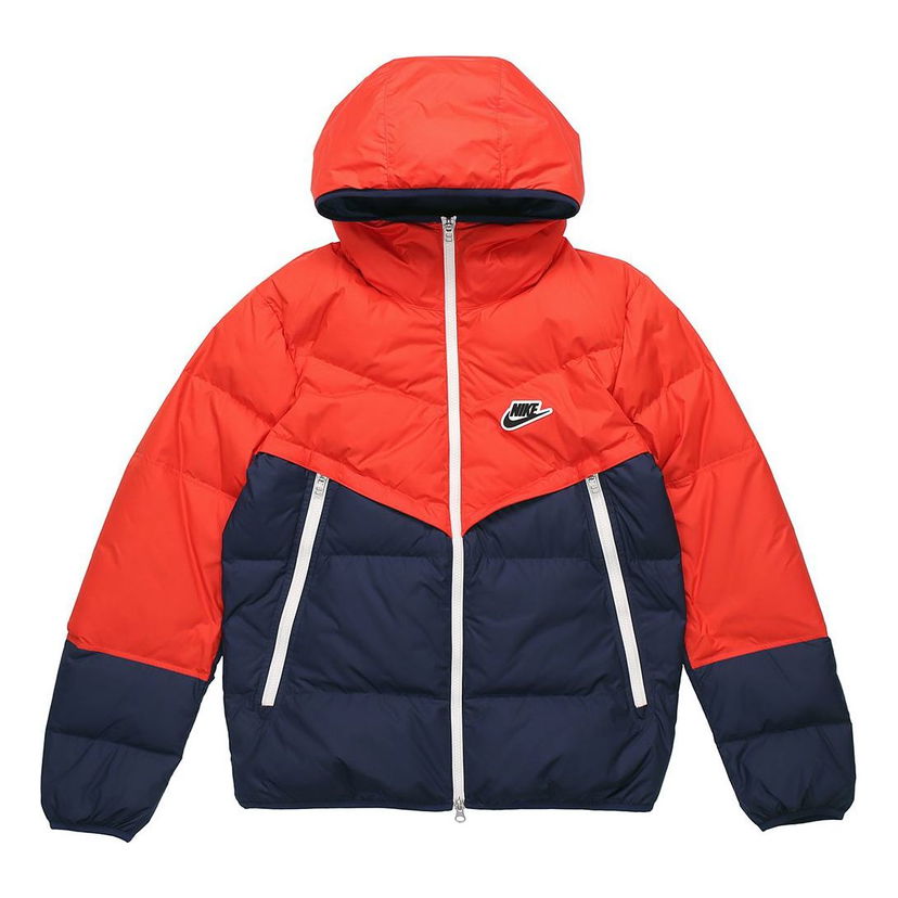 Puffer takki Nike Sportswear Down-Fill Windrunner Hooded Colorblock Short Down Jacket Oranssi | CU4405-673