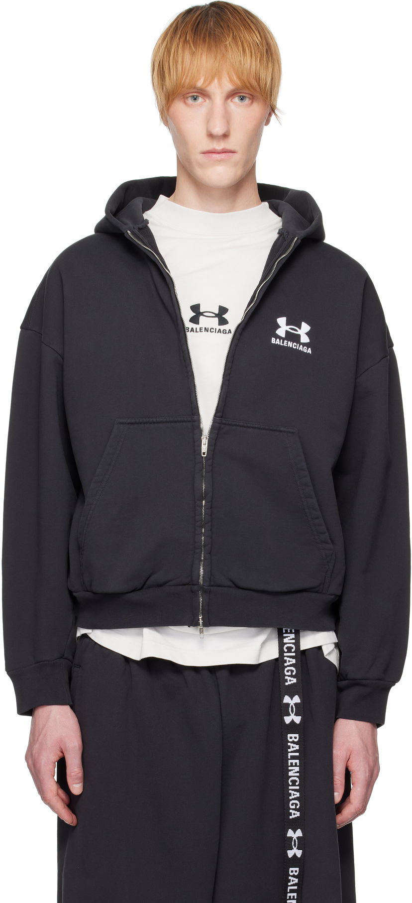 Huppari Balenciaga Under Armour Edition Zip Hoodie Musta | 803264TRVB8