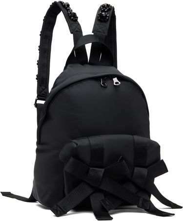 Reppu Simone Rocha Simone Rocha Beaded Utility Bow Backpack Musta | BAG179TB-M 0761, 1