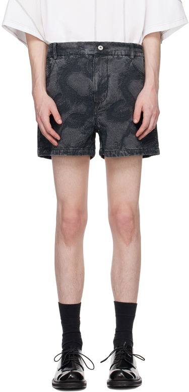 Shortsit Feng Chen Wang Feng Chen Wang Dragon Denim Shorts Musta | FUS17ST07, 0