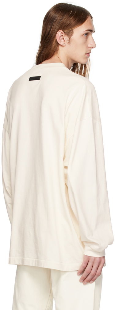 T-paita Fear of God Essentials LS Tee Cloud Dancer Valkoinen | 125BT232011F, 2