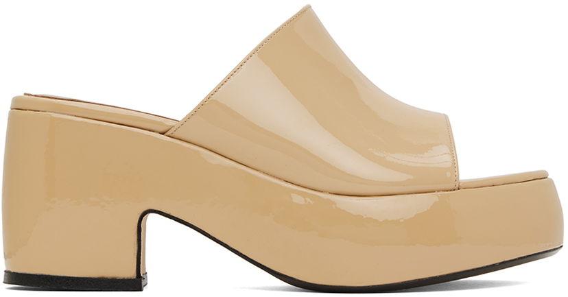 Asusteet BY FAR BY FAR Leroy Heeled Sandals Beige | 23SSLERMKRFP