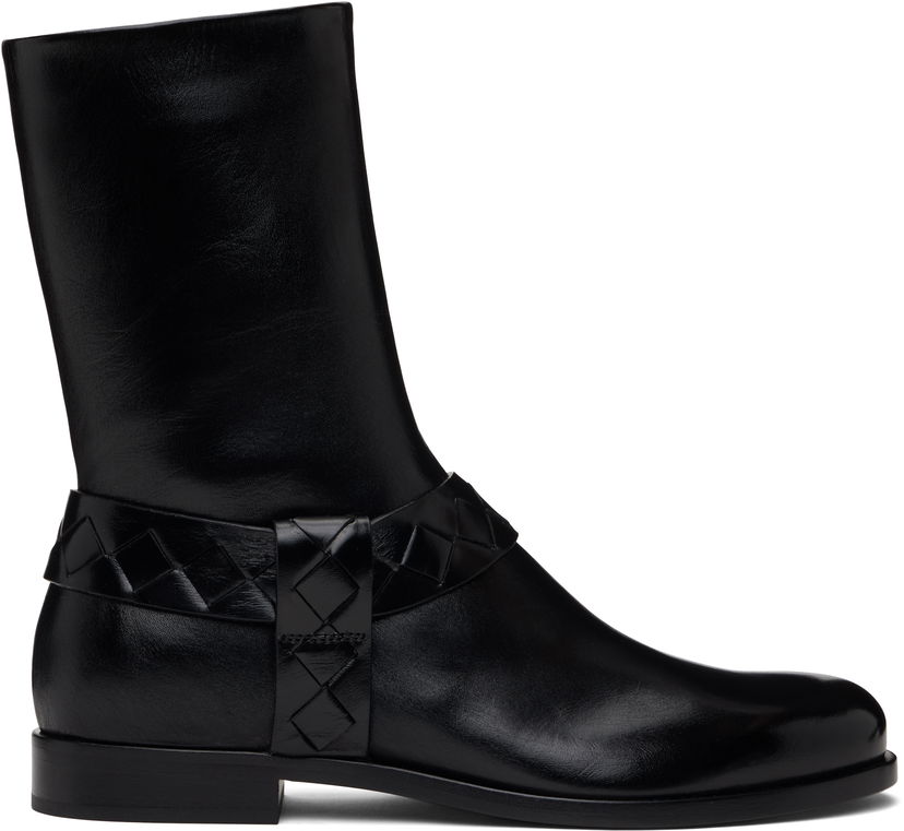 Vaatteet Bottega Veneta Bottega Veneta Achille Leather Boots Musta | 816615V3H901000