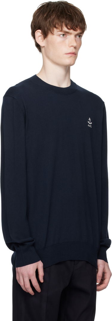 Villapaita A.P.C. A.P.C. Gabin Anchor Logo Knit Sweater Beige | COGDK-H23412, 4