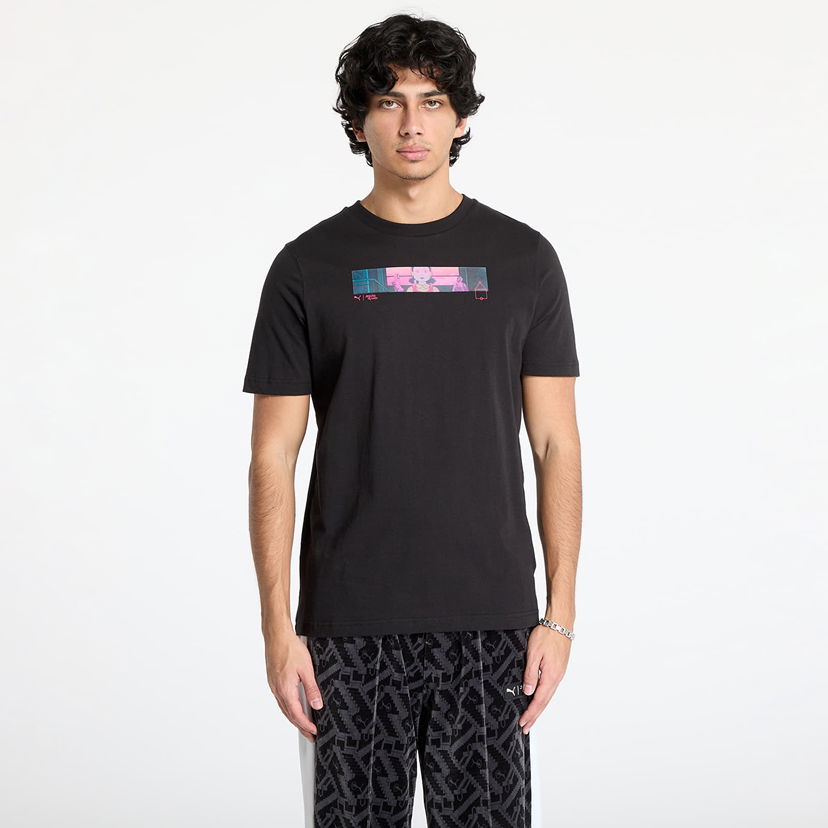 T-paita Puma Black Graphic T-Shirt Musta | 62742601