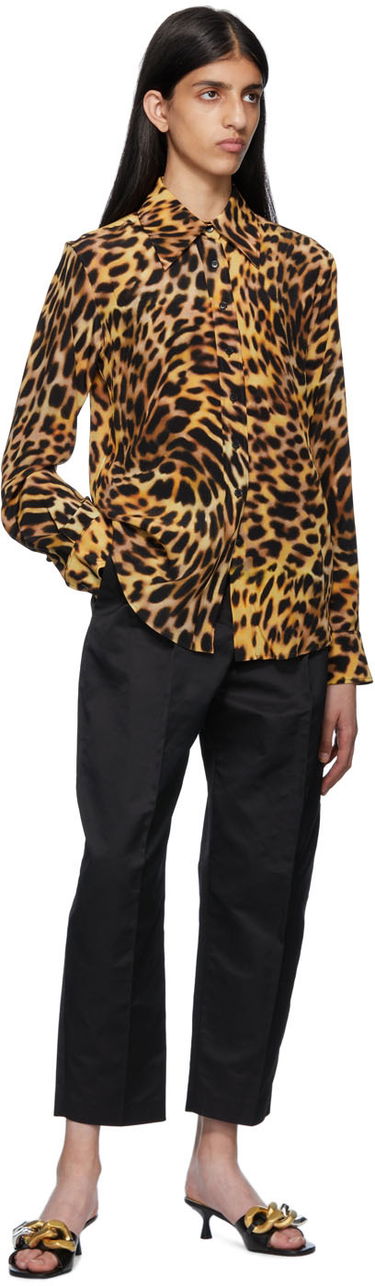 Paita Stella McCartney Stella McCartney Leopard Print Silk Shirt Keltainen | 6200163AS200, 3