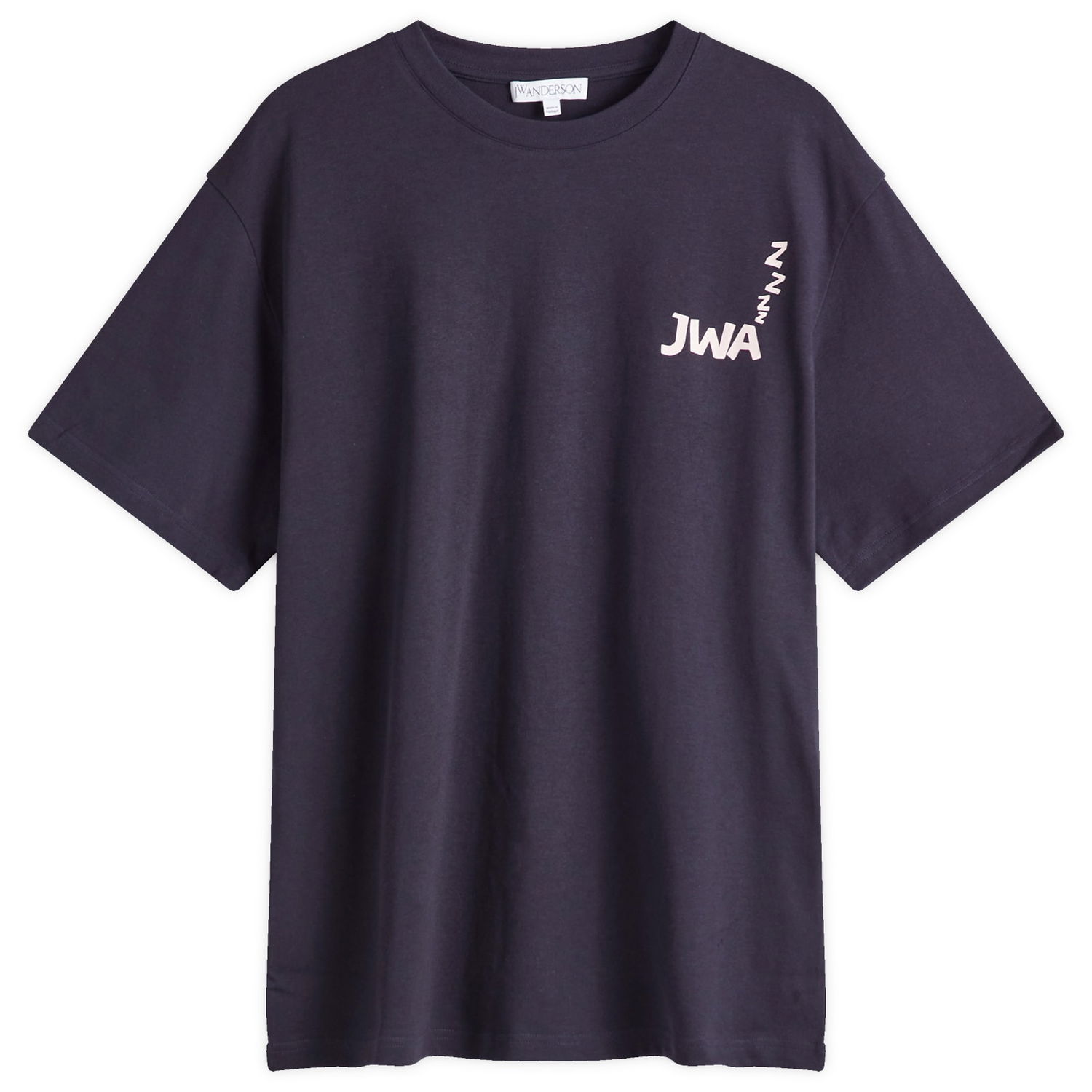 T-paita JW Anderson JW Anderson JWA Back Print T-Shirt, Size Large Tummansininen | JT0270-PG1510-898, 0