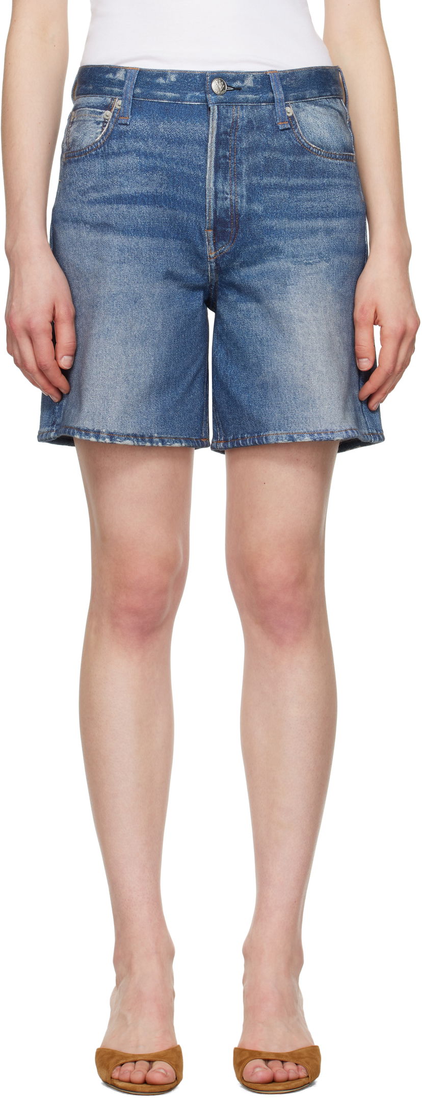Shortsit rag & bone Rag & Bone Miramar Terry Kaia Shorts Sininen | WCW25S90008200