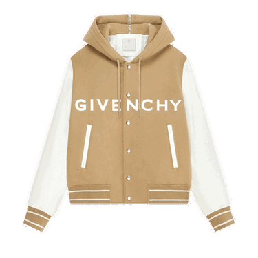 Bomber-takki Givenchy Hooded Bomber Jacket Beige | BM00XX6Y16 118, 0