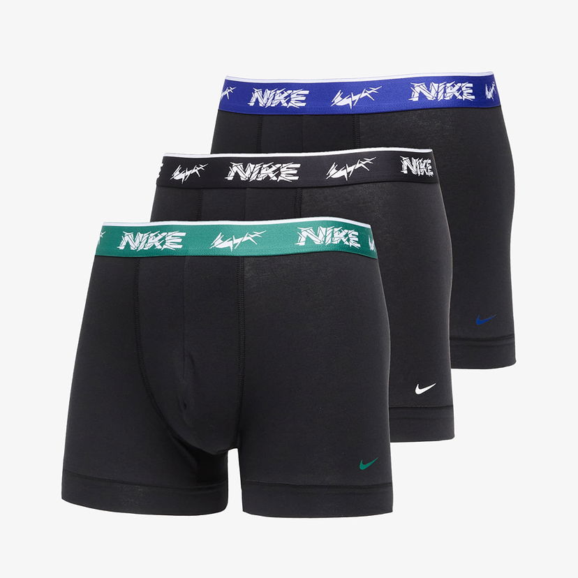 Nyrkkeilijät Nike DRI-FIT Everyday Cotton Stretch Trunk 3-Pack Black Musta | 0000KE1008-EYC