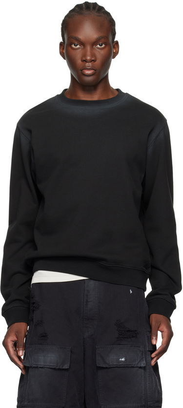 Villapaita We11done Faded Sweatshirt Musta | WD-TS2-24-721-U-BK, 0