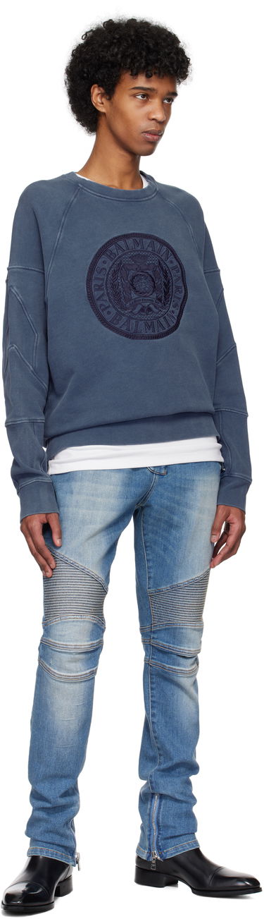 Jeans Balmain Balmain Slim-Fit Biker Jeans Sininen | EH1MG115DF44, 3