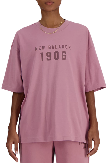 T-paita New Balance Iconic Collegiate Jersey Oversized Vaaleanpunainen | wt41519-rse, 0