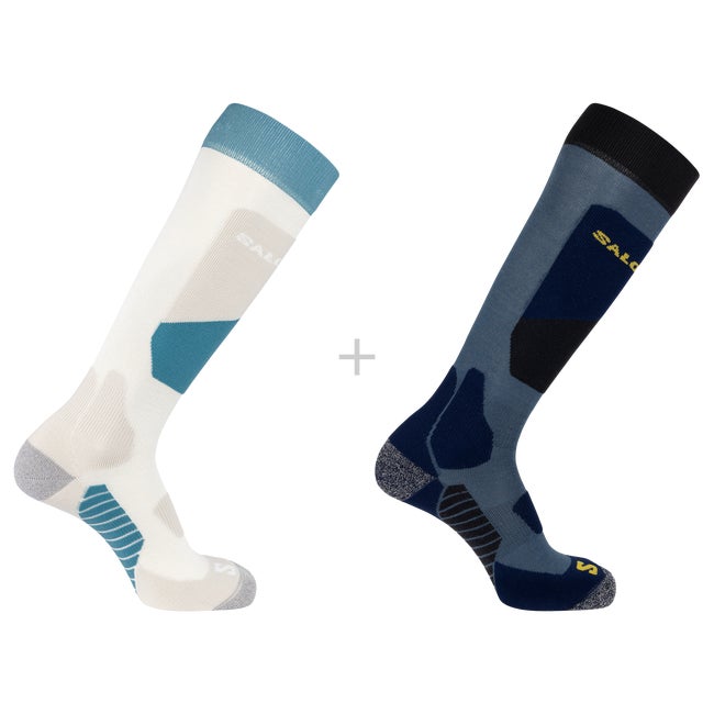 Sukat Salomon Two-Pack Ski Socks Valkoinen | LC2375200