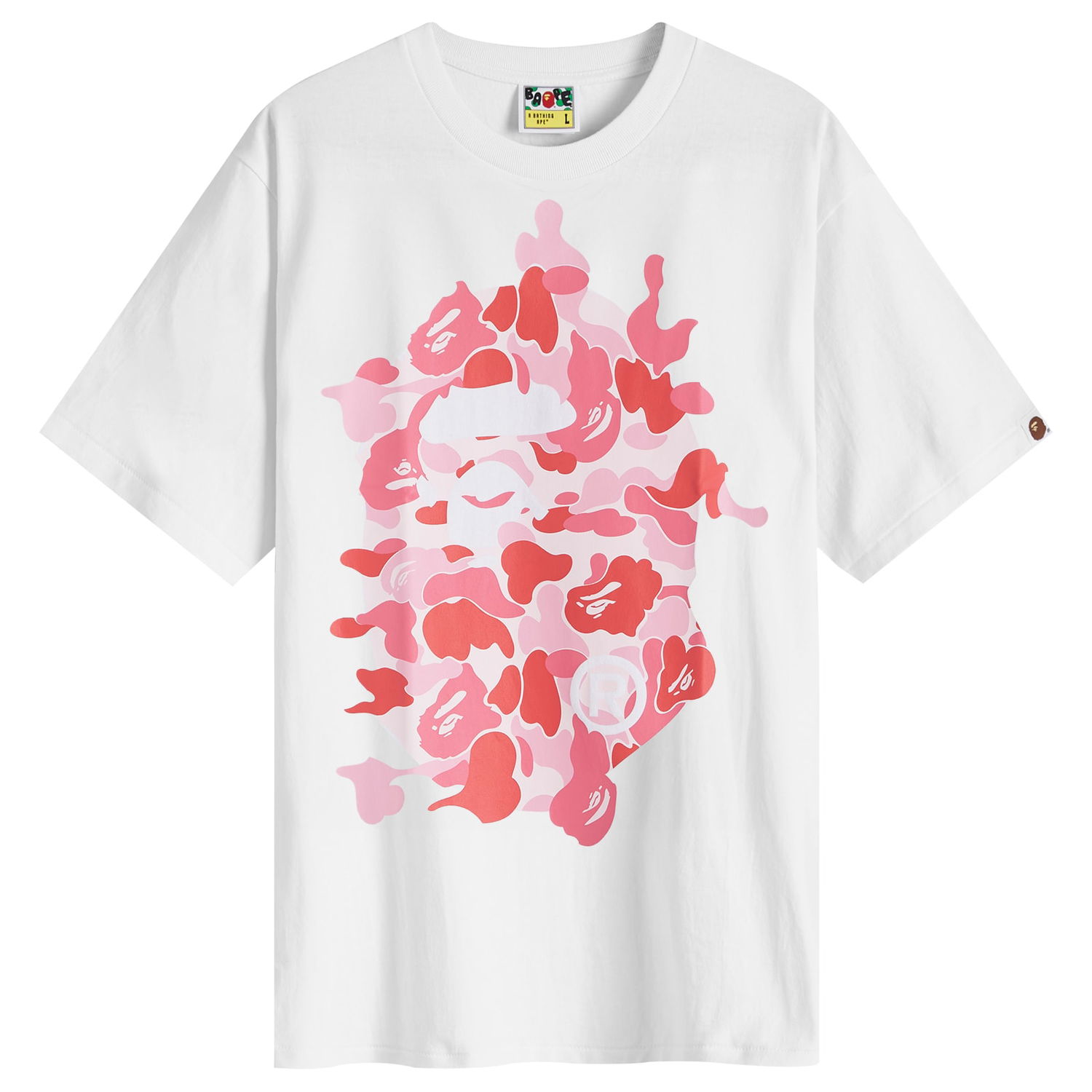 T-paita BAPE A Bathing Ape ABC Camo Rebuild Big Ape Head T-Shirt Valkoinen | 001TEK301040M-WHP, 0
