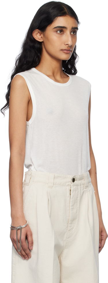 Tankkitoppi Ann Demeulemeester Ann Demeulemeester Biba Sleeveless Tank Top Valkoinen | 2510-W-JTO05-FA570-002, 1
