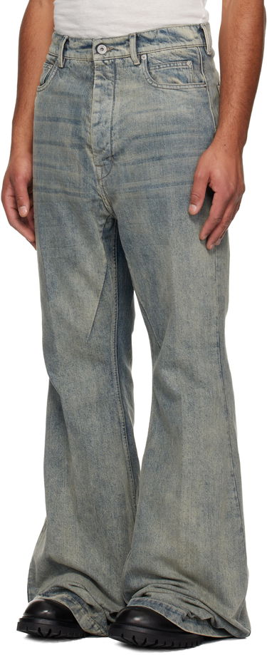 Jeans Rick Owens Flared Wide-Leg Distressed Jeans Concordians Bolan Sininen | RR02E1335 DWG, 3