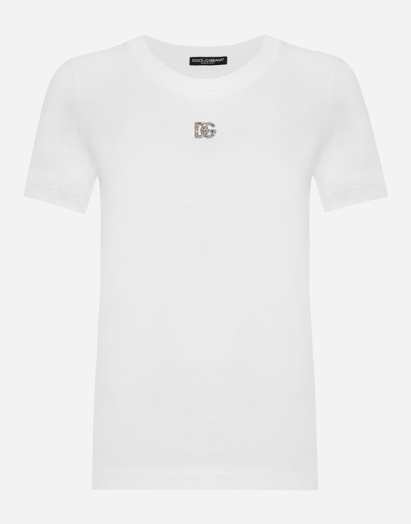 T-paita Dolce & Gabbana T-shirt M/corta Giro Valkoinen | F8U08ZG7B3UW0800